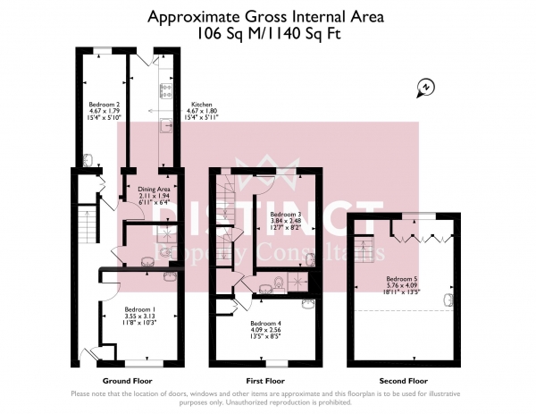 Floor Plan Image for 5 Bedroom Terraced House for Sale in Broad Street, Banbury