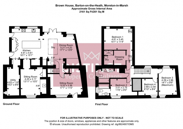 Floor Plan Image for 4 Bedroom Cottage for Sale in Barton On The Heath