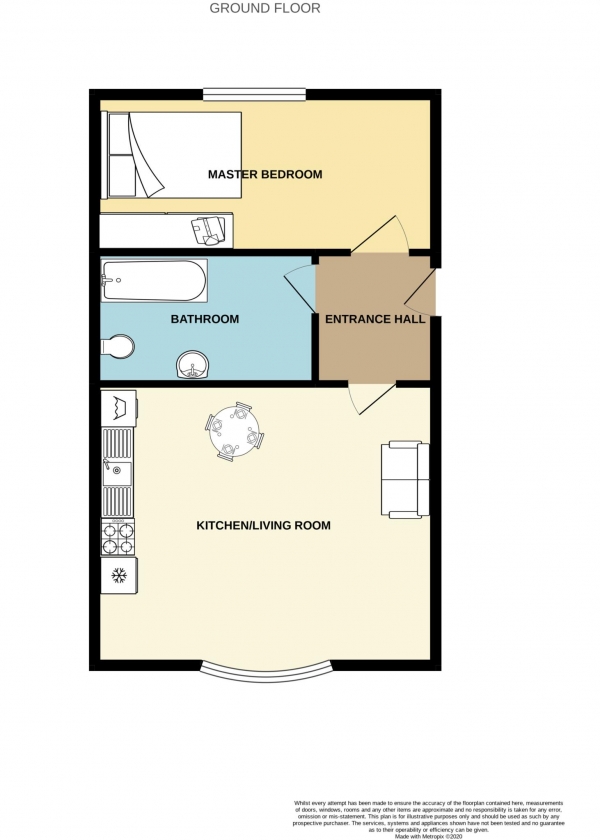 Floor Plan Image for 1 Bedroom Flat to Rent in Friar Street, Reading, RG1 1EP