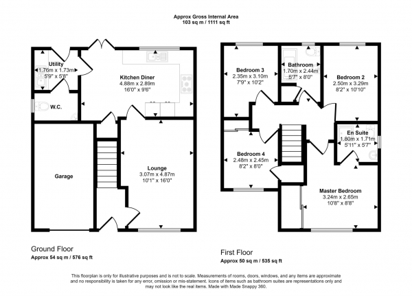 Floor Plan Image for 4 Bedroom Detached House for Sale in Highland close