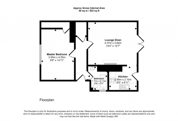 Floor Plan Image for 1 Bedroom Flat for Sale in Dean Street, Stewarton