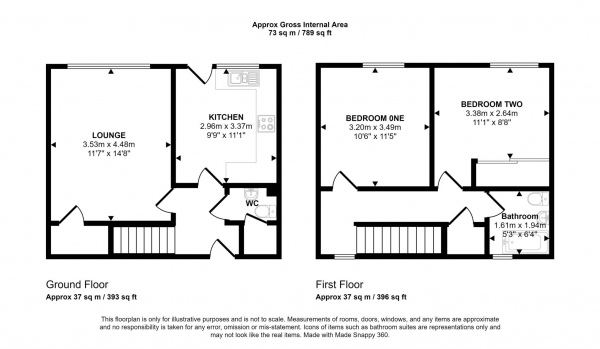 Floor Plan Image for 2 Bedroom Semi-Detached House for Sale in Lint Brae, Stewarton