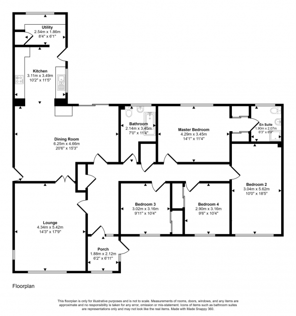 Floor Plan for 4 Bedroom Detached House to Rent in Ailsa  View, Stewarton, KA3, 5HF - £323 pw | £1400 pcm