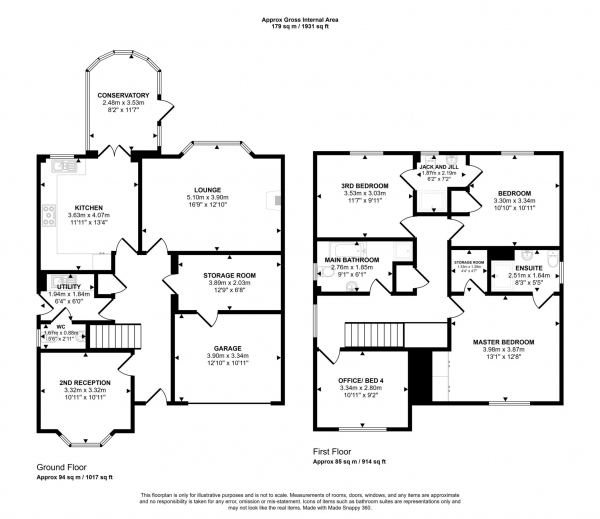 Floor Plan Image for 4 Bedroom Detached House for Sale in Langshaw Court, Stewarton