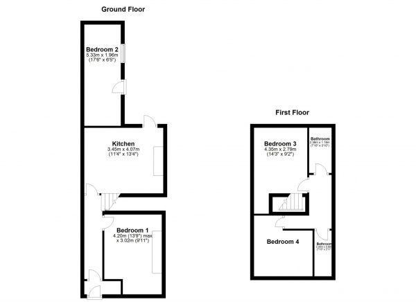 Floor Plan Image for 4 Bedroom House Share to Rent in Romney Street, Salford