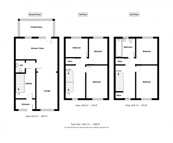 Floor Plan Image for 5 Bedroom Terraced House for Sale in Wheler Street, Manchester