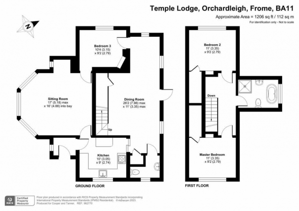 Floor Plan Image for 2 Bedroom Detached House to Rent in Orchardleigh