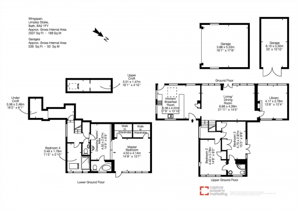 Floor Plan Image for 4 Bedroom Property to Rent in Limpley Stoke, Bath