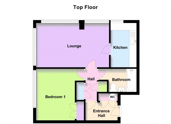 Floor Plan Image for 1 Bedroom Apartment for Sale in Conniburrow Boulevard, Conniburrow