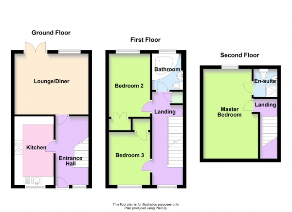 Floor Plan Image for 3 Bedroom Terraced House for Sale in Levens Hall Drive, Westcroft