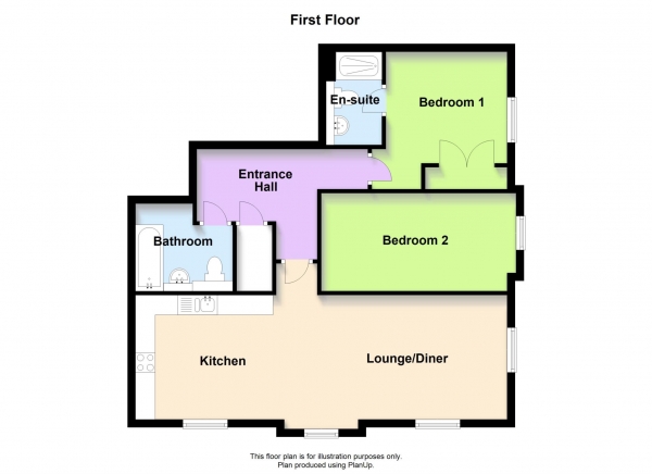 Floor Plan Image for 2 Bedroom Apartment for Sale in Rowditch Furlong, Redhouse Park