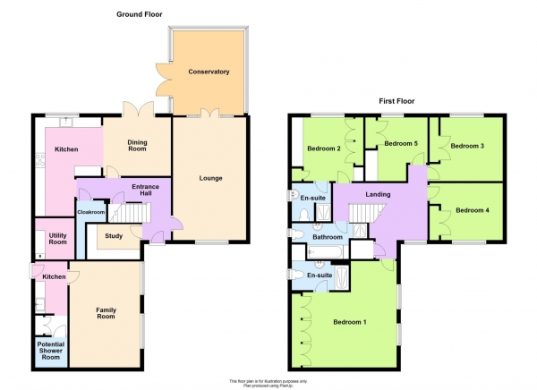 Floor Plan Image for 5 Bedroom Detached House for Sale in Hartland Avenue, Tattenhoe