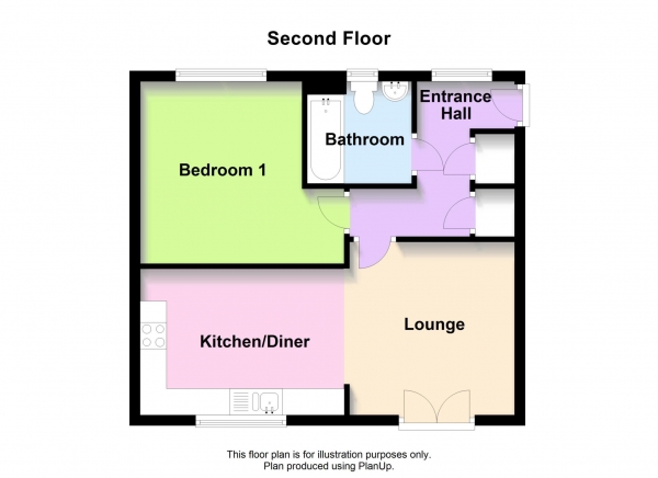 Floor Plan Image for 1 Bedroom Apartment for Sale in Otterburn Crescent, Oakhill