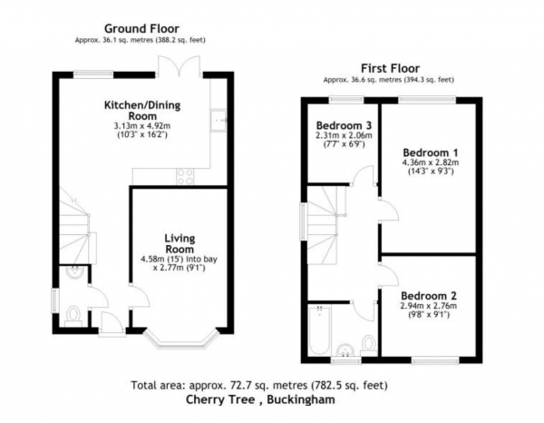 Floor Plan Image for 3 Bedroom Semi-Detached House for Sale in Stratford Road, Buckingham