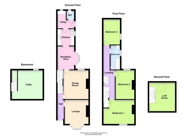 Floor Plan Image for 3 Bedroom Terraced House for Sale in Cambridge Street, Wolverton