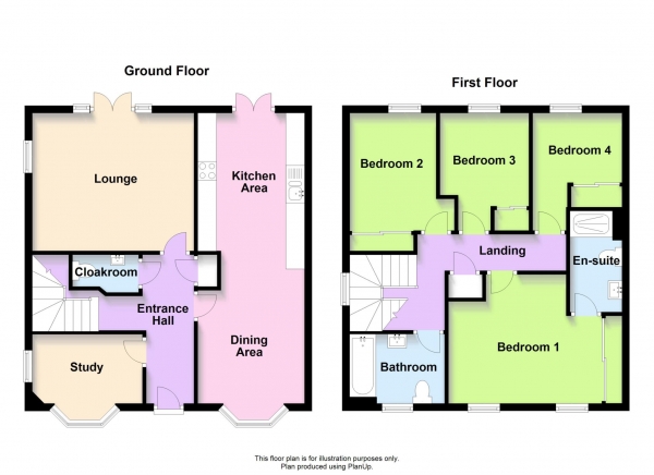 Floor Plan for 4 Bedroom Detached House for Sale in Drayhorse Crescent, Woburn Sands, Woburn Sands, MK17, 8GU - Offers in Excess of &pound500,000