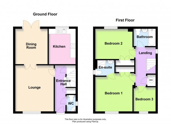 Floor Plan Image for 3 Bedroom Detached House for Sale in Noon Layer Drive, Middleton