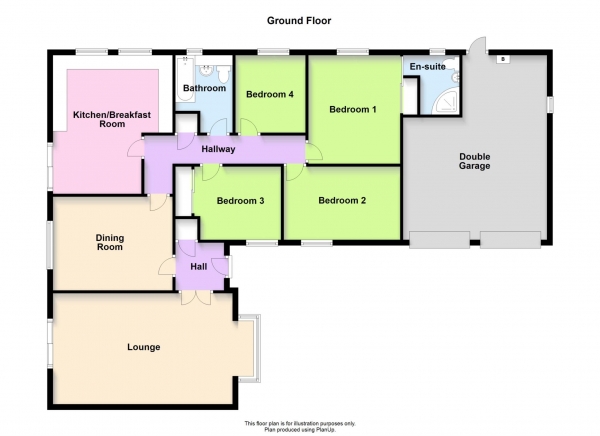 Floor Plan Image for 4 Bedroom Bungalow for Sale in Mortons Fork, Blue Bridge