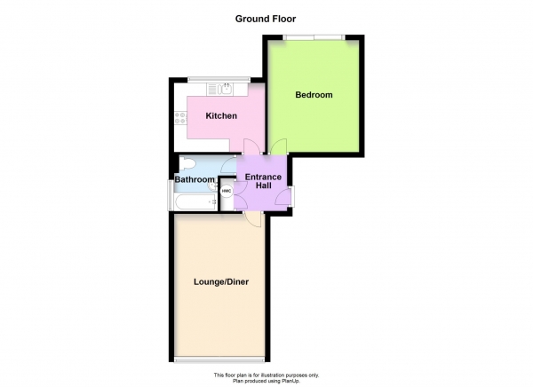 Floor Plan Image for 1 Bedroom Apartment for Sale in Wing Road, Linslade