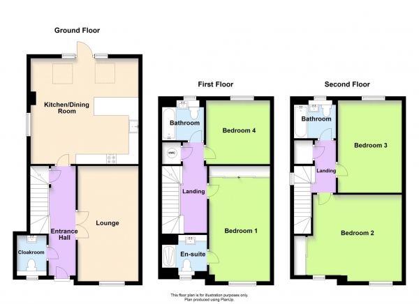 Floor Plan for 4 Bedroom Semi-Detached House for Sale in Sidney Close, Middleton, Middleton, MK10, 9TA - Guide Price &pound530,000