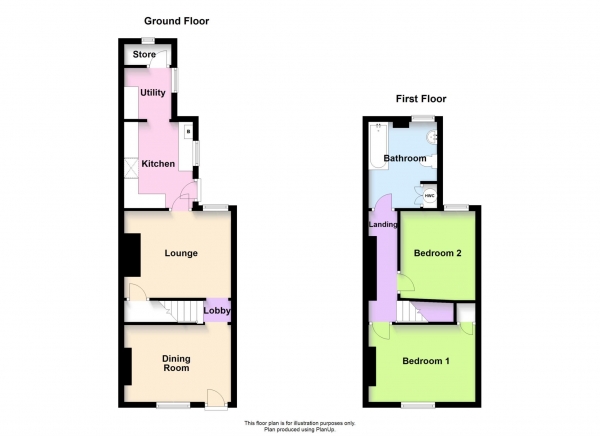 Floor Plan Image for 2 Bedroom Terraced House for Sale in Tavistock Street, Bletchley