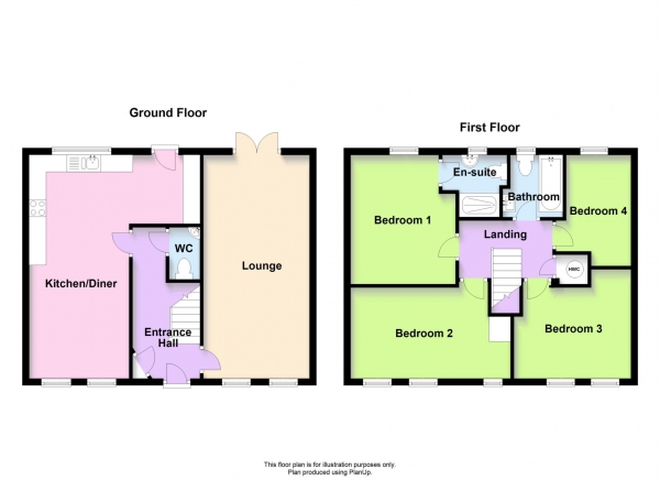 Floor Plan Image for 4 Bedroom Detached House for Sale in Gold Furlong, Marston Moretaine