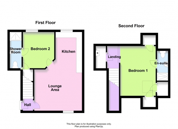 Floor Plan Image for 2 Bedroom Maisonette to Rent in The Stocks, Cosgrove