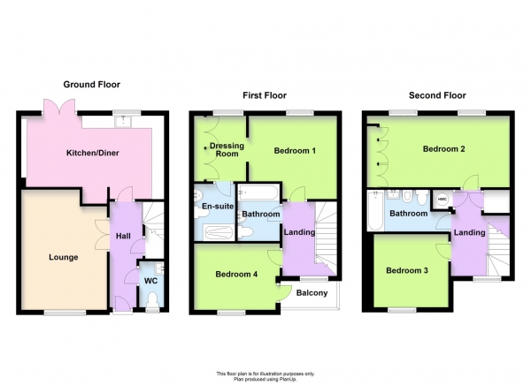 Floor Plan for 4 Bedroom Semi-Detached House for Sale in Bewdley Grove, Broughton, Broughton, MK10, 9NL - Offers in Excess of &pound425,000