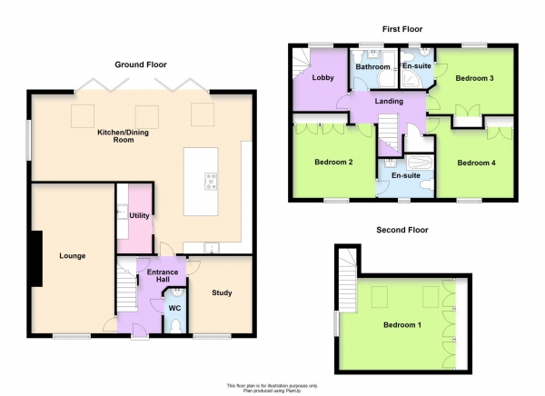 Floor Plan Image for 4 Bedroom Detached House for Sale in Chapmans Drive, Old Stratford