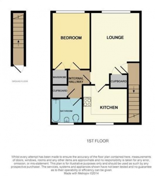 Floor Plan Image for 1 Bedroom Flat for Sale in Pine Tree Close, Bridgwater