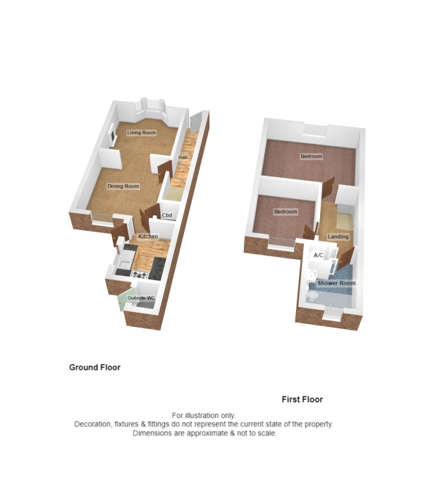 Floor Plan Image for 2 Bedroom Terraced House for Sale in Albemarle Road, Taunton