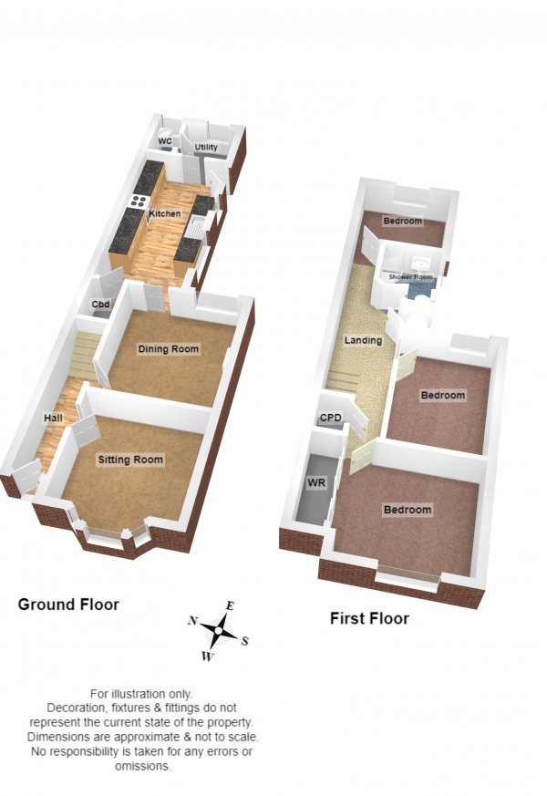 Floor Plan Image for 3 Bedroom Semi-Detached House for Sale in Cheddon Road, Taunton