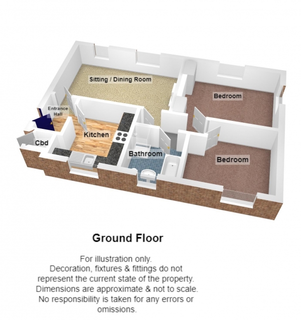 Floor Plan Image for 2 Bedroom Flat for Sale in Lyngford Road, Taunton