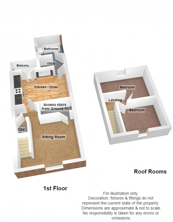 Floor Plan Image for 2 Bedroom Maisonette for Sale in Greenway Road, Taunton