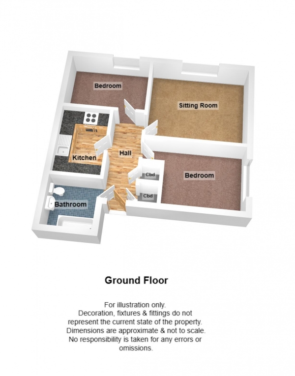 Floor Plan Image for 2 Bedroom Flat for Sale in Marshall Court, Taunton