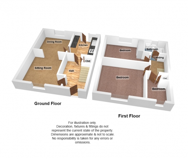 Floor Plan Image for 3 Bedroom Property for Sale in Blackdown Road, Taunton