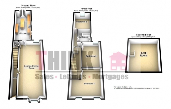 Floor Plan Image for 3 Bedroom Terraced House for Sale in Market Street, Newton Le Willows