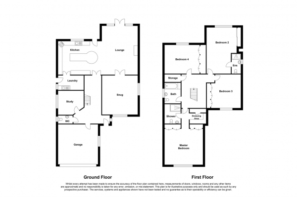 Floor Plan Image for 4 Bedroom Detached House for Sale in Noak Hill Road, Billericay