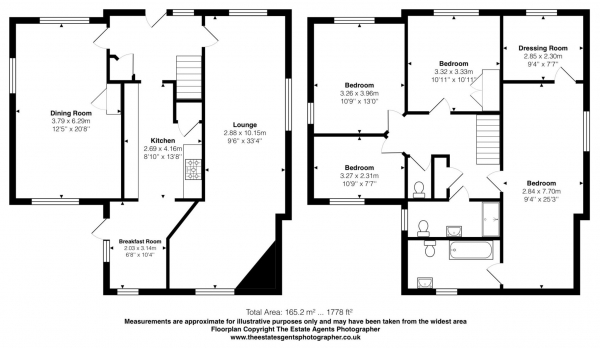 Floor Plan Image for 4 Bedroom Detached House for Sale in Bridgecote Lane, Noak Bridge