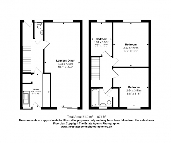 Floor Plan Image for 3 Bedroom Terraced House for Sale in Passingham Ave, Billericay