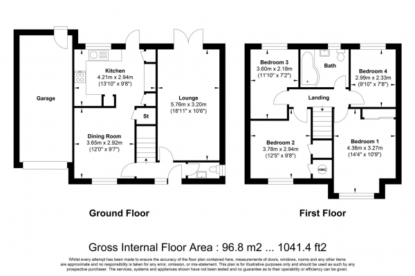 Floor Plan Image for 4 Bedroom Detached House for Sale in Cavendish Way, Noak Bridge