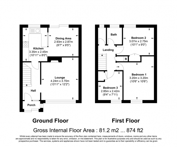 Floor Plan Image for 3 Bedroom Terraced House for Sale in Great Knightleys, Basildon