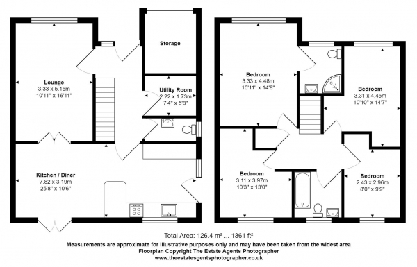 Floor Plan Image for 4 Bedroom Detached House for Sale in Paget Drive, Billericay