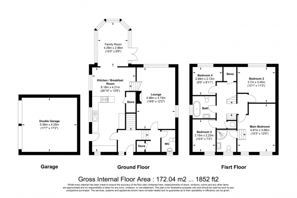 Floor Plan Image for 4 Bedroom Detached House for Sale in Farriers Drive, Billericay