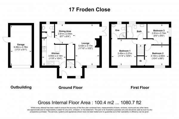 Floor Plan Image for 3 Bedroom Detached House for Sale in Froden Close, Billericay