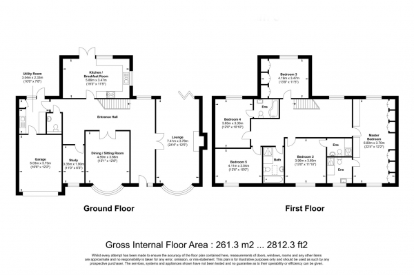 Floor Plan Image for 5 Bedroom Detached House for Sale in Hallam Court, Billericay