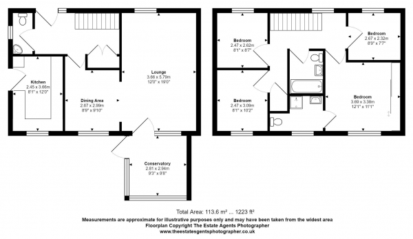 Floor Plan for 4 Bedroom Semi-Detached House for Sale in Ovington Gardens, Billericay, CM12, 0UP - Guide Price &pound525,000