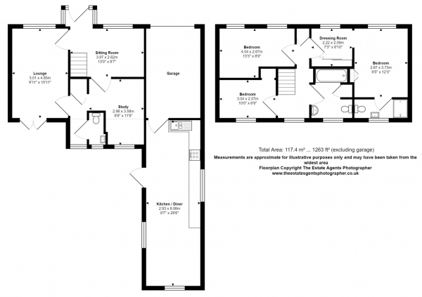 Floor Plan Image for 3 Bedroom Detached House for Sale in Kimberley Drive, Noak Bridge