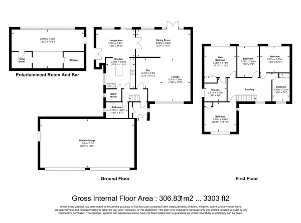 Floor Plan Image for 5 Bedroom Detached House for Sale in Noak Hill Road, Billericay