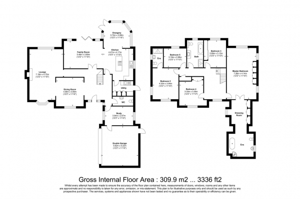 Floor Plan Image for 5 Bedroom Detached House for Sale in Norsey Road, Billericay